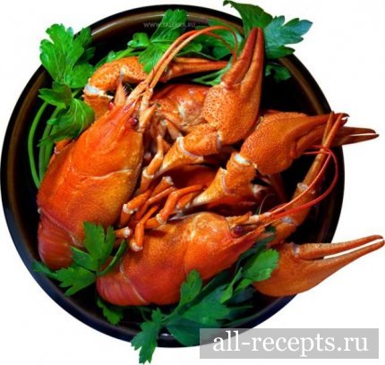 Раки с зеленью
