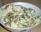 Картофельный салат с маринованными грибами
