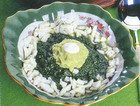Салат из авокадо с яйцами