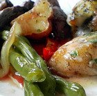 Курица с картофелем и фасолью