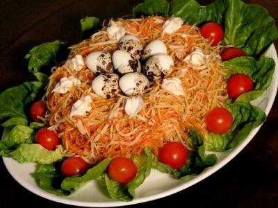 Вкуснейший салат "Гнездо глухаря"